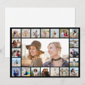 Maak je eigen 21 foto collage bewerkbare kleur notitiekaartje (Voorkant / Achterkant)