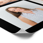 Maak je eigen 21 foto collage bewerkbare kleur poster (Hoek)