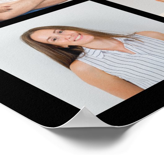 Maak je eigen 21 foto collage bewerkbare kleur poster (Hoek)