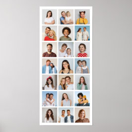 Maak je eigen 21 foto collage bewerkbare kleur poster