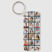 Maak Je Eigen 21 Foto Collage Bewerkbare Kleur Sleutelhanger (Voorkant)