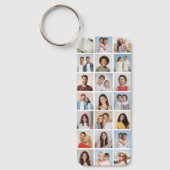 Maak Je Eigen 21 Foto Collage Bewerkbare Kleur Sleutelhanger (Voorkant)