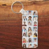 Maak Je Eigen 21 Foto Collage Bewerkbare Kleur Sleutelhanger (Voorkant)