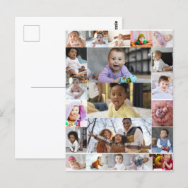 Maak je eigen 21 foto collage briefkaart