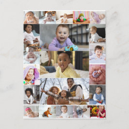 Maak je eigen 21 foto collage briefkaart