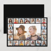 Maak je eigen 21 foto collage  feestdagenkaart (Voorkant / Achterkant)