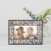 Maak je eigen 21 foto collage  feestdagenkaart (Staand voorkant)