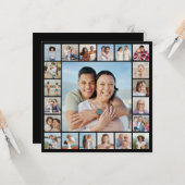 Maak je eigen 21 foto collage kaart (Voorkant / Achterkant in situ)