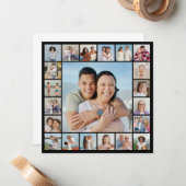 Maak Je Eigen 21 Foto Collage Notitiekaartje (Voorkant / Achterkant in situ)