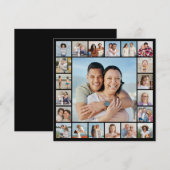 Maak Je Eigen 21 Foto Collage Notitiekaartje (Voorkant / Achterkant)
