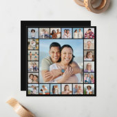 Maak Je Eigen 21 Foto Collage Notitiekaartje (Voorkant / Achterkant in situ)