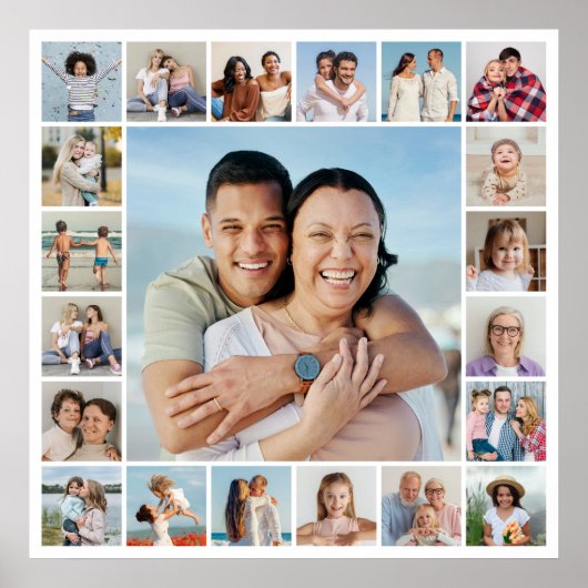 Maak Je Eigen 21 Foto Collage Poster (Voorkant)