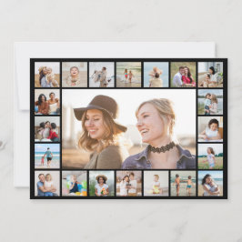 Maak je eigen 21 foto collage te bewerken kleur notitiekaartje