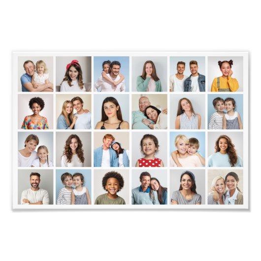 Maak Je Eigen 24 Foto Collage Afdruk (Voorkant)