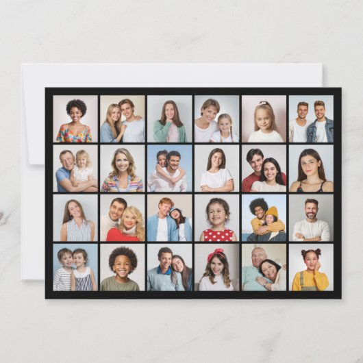 Maak Je Eigen 24 Foto Collage Wenskaart Kaart (Voorkant)