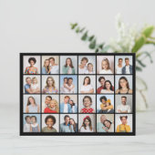 Maak Je Eigen 24 Foto Collage Wenskaart Kaart (Staand voorkant)