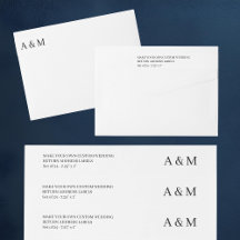 Maak je eigen 24 x aangepaste bruiloft retour adre