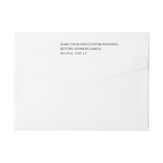 Maak je eigen 24 x aangepaste bruiloft retour adre (Achterkant)