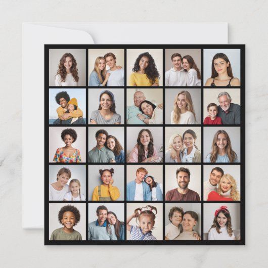 Maak Je Eigen 25 Foto Collage Kaart (Voorkant)