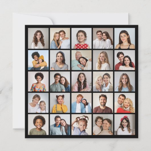 Maak Je Eigen 25 Foto Collage Kaart (Voorkant)