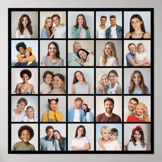 Maak Je Eigen 25 Foto Collage Poster (Voorkant)