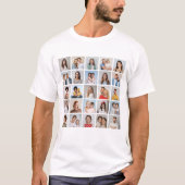 Maak Je Eigen 25 Foto Collage T-shirt (Voorkant)