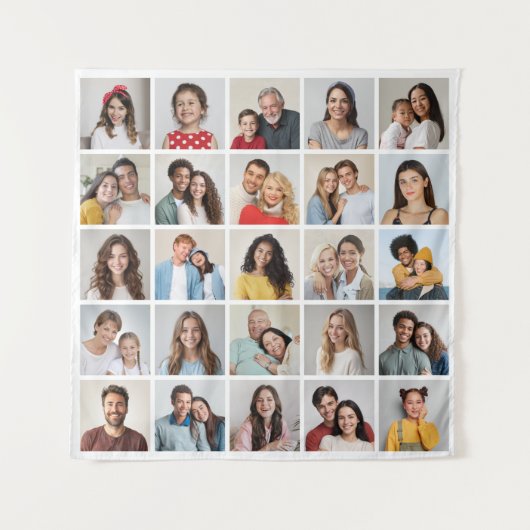 Maak Je Eigen 25 Foto Collage Wandkleed (Voorkant)