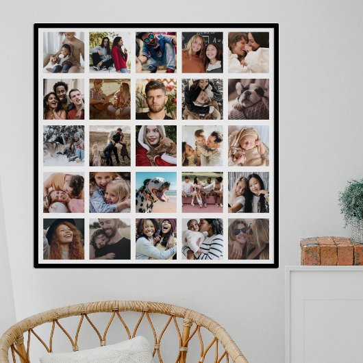 Maak je eigen 25 vakjes foto collage poster
