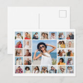 Maak je eigen 27 foto collage briefkaart (Voorkant / Achterkant)