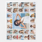 Maak Je Eigen 27 Foto Collage Fleece Deken (Voorkant)