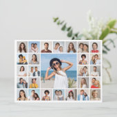 Maak Je Eigen 27 Foto Collage Wenskaart (Staand voorkant)