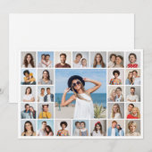 Maak Je Eigen 27 Foto Collage Wenskaart (Voorkant / Achterkant)