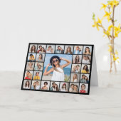 Maak Je Eigen 27 Foto Collage Wenskaart Kaart (Gele Bloem)