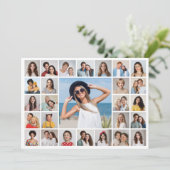 Maak Je Eigen 27 Foto Collage Wenskaart Kaart (Staand voorkant)
