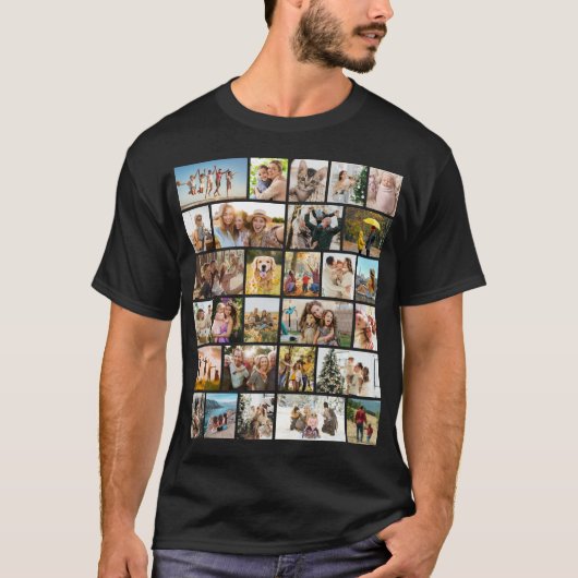 Maak Je Eigen 28 Foto Collage T-shirt (Voorkant)