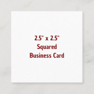 Maak je eigen 2,5" x 2,5" matglanzende visitekaart vierkante visitekaartje