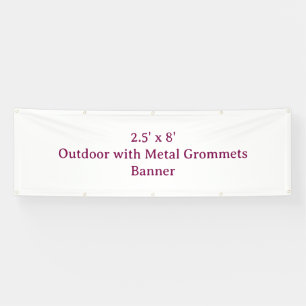 Maak Je Eigen 2.5' x 8' Metalen Grommets Spandoek