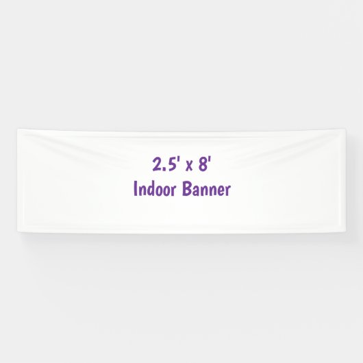 Maak je eigen 2.5' x 8' spandoek (Horizontaal)