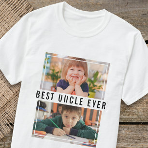 Maak Je Eigen 2 Foto Collage Beste Oom Ooit T-shirt