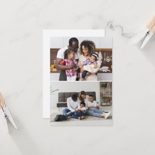 Maak je eigen 2 foto collage kaart (Voorkant / Achterkant in situ)