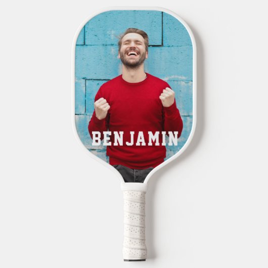 Maak Je Eigen 2 Foto met Naam Pickleball Paddle (Voorkant)