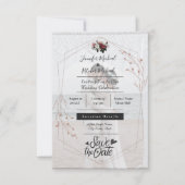 Maak Je Eigen 2 Foto's minimalistische Calligrafie Kaart (Voorkant)