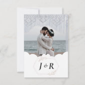 Maak Je Eigen 2 Foto's minimalistische Calligrafie Kaart (Achterkant)