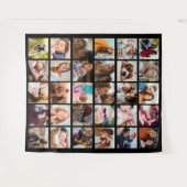 Maak Je Eigen 30 Vierkante Foto Collage Sprei Wandkleed (Voorkant (horizontaal))
