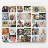 Maak Je Eigen 30 x Foto Collage Vierkant Raster Muismat (Voorkant)