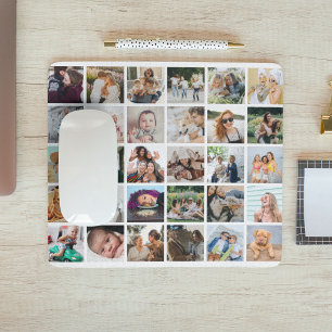 Maak Je Eigen 30 x Foto Collage Vierkant Raster Muismat