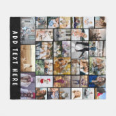 Maak Je Eigen 35 Foto Collage Fleece Deken (Voorkant (Horizontaal))