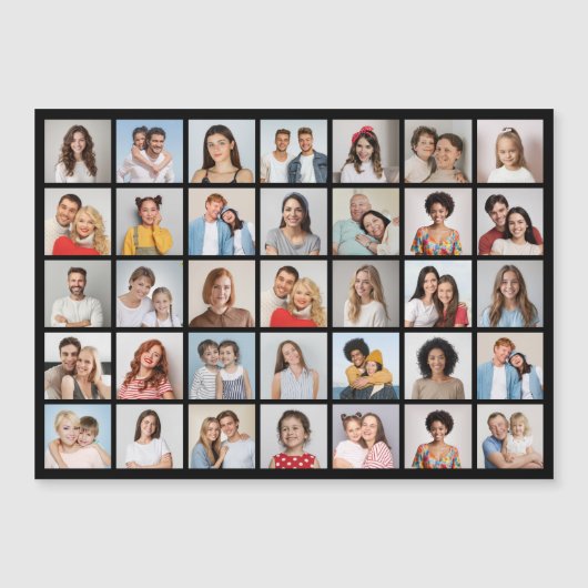 Maak Je Eigen 35 Foto Collage Magnetische Kaart (Voorkant)