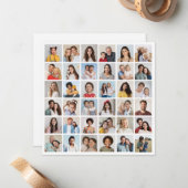 Maak Je Eigen 36 Foto Collage Notitiekaartje (Voorkant / Achterkant in situ)