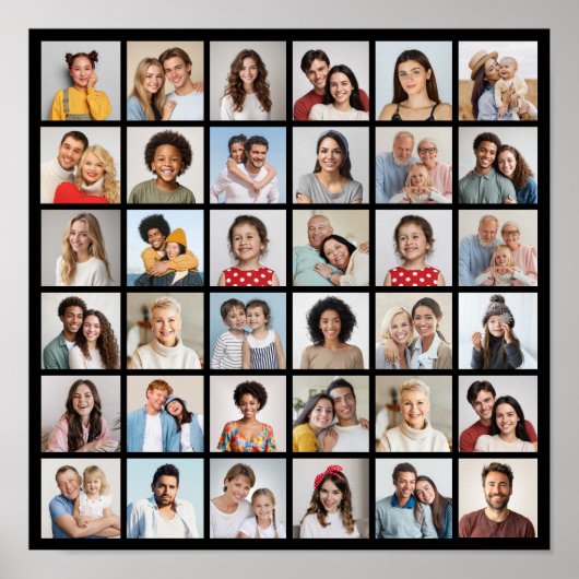 Maak Je Eigen 36 Foto Collage Poster (Voorkant)